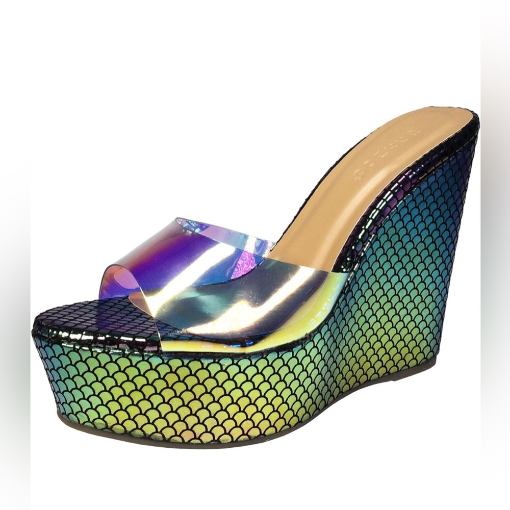 Snake print multi color mules